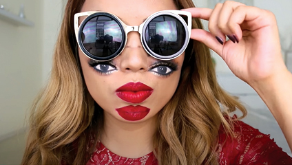 Trippy Double Vision Makeup Look
