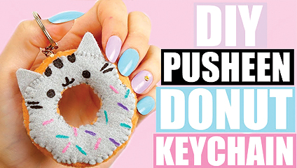 DIY Pusheen Donut Keychain